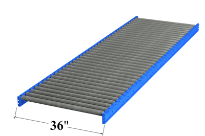 Used 30 Wide Gravity Roller Conveyor American Surplus